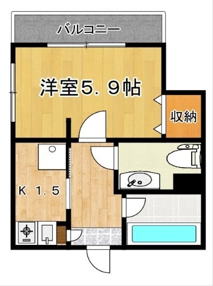 クレスト４６ 101号室 間取り