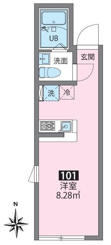 CASADIA赤塚 101号室 間取り