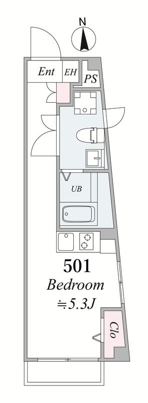 プレシャス赤塚 501号室 間取り