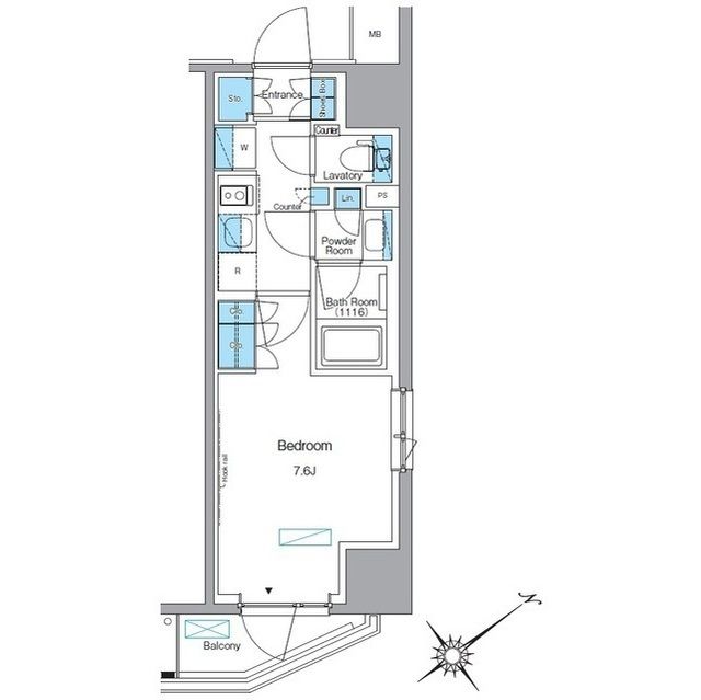 ルフォンプログレ赤塚 205号室 間取り