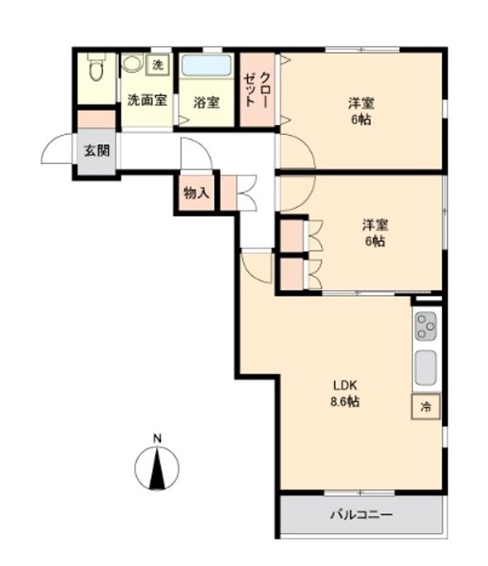 Laki 302号室 間取り