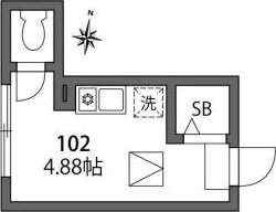 グラード氷川台 102号室 間取り