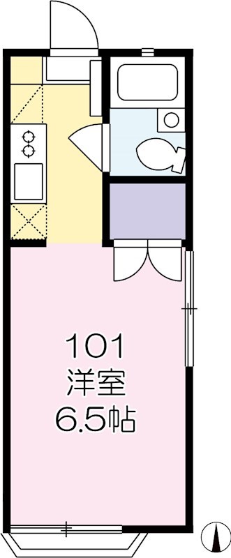 ジュネスK2 101号室 間取り