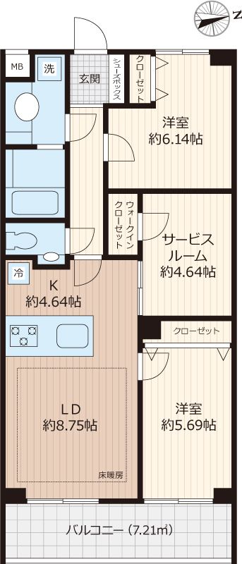 Ｂｅｖｅｒｌｙ　Ｈｏｍｅｓ　豊島園 103号室 間取り
