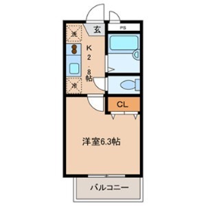 ザ ファースト プレイス 201号室 間取り
