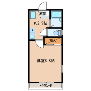 メゾンオーク 202号室 間取り