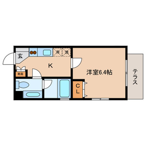 ＭＥＴＲＯ.Ｓ.Ｊ.Ｋ 102号室 間取り