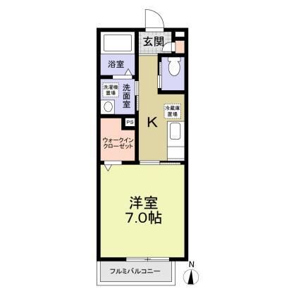 カーサ結 203号室 間取り