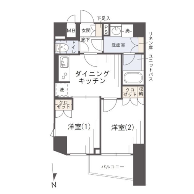 ルーブル中板橋伍番館 703号室 間取り