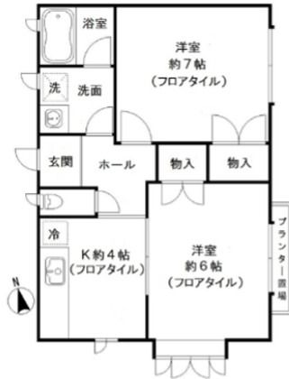 アプリコット 201号室 間取り