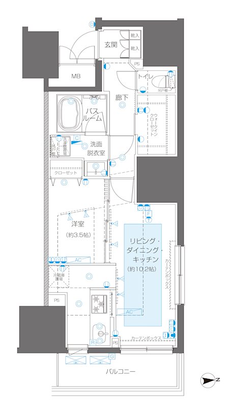 ZOOM信濃町 間取り