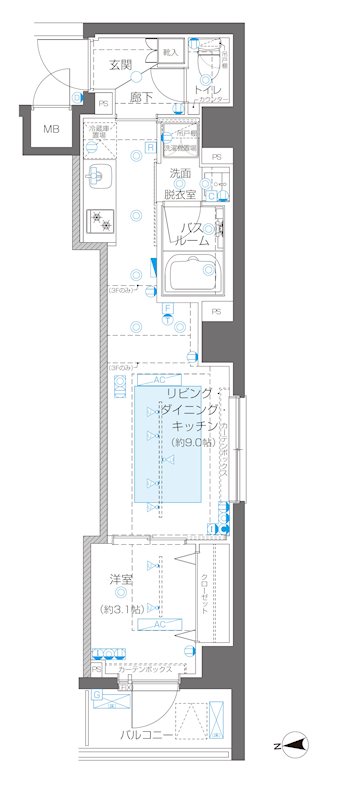 ZOOM信濃町 間取り