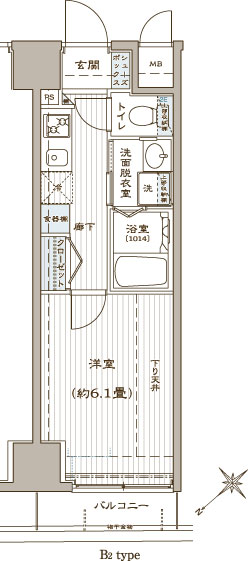 ZOOM銀座2丁目Second 間取り