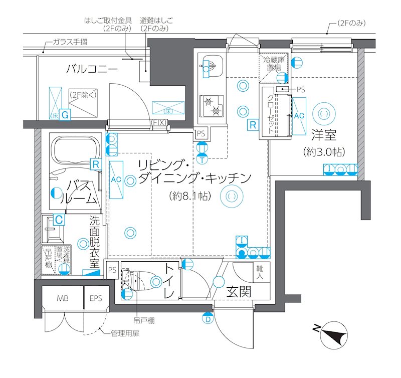 ZOOM方南町  間取り