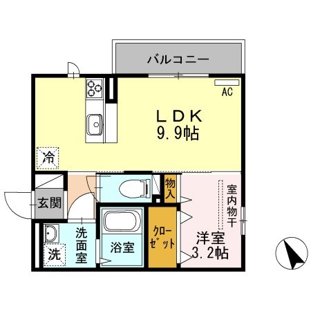 プリムヴェールEAST 間取り