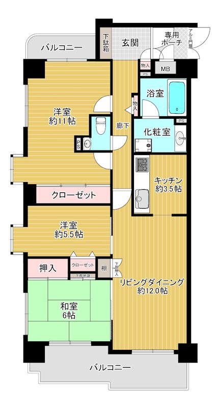 ダイアパレス平成通り 間取り