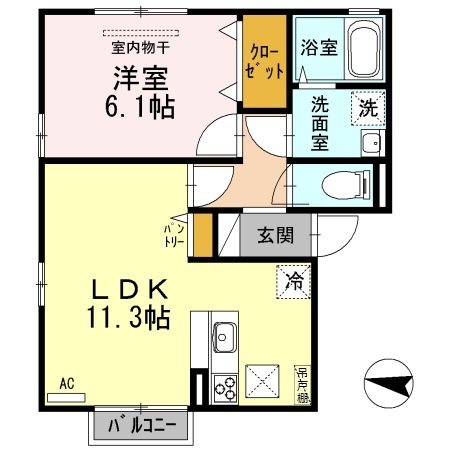 Ａｓｏｋｅ(アソーク) Ｂ 間取り