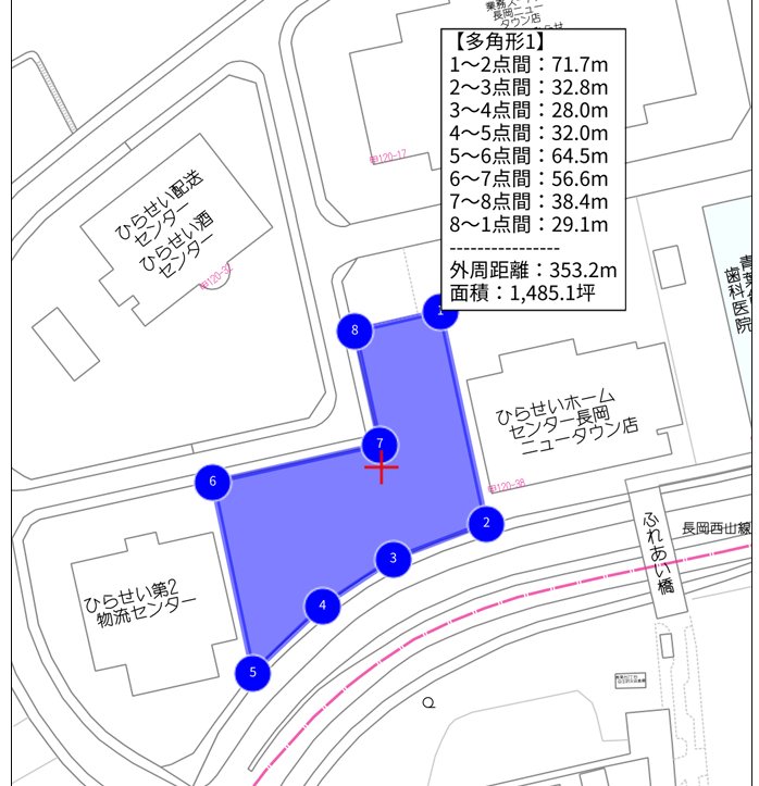 長岡市青葉台1丁目貸土地 間取り