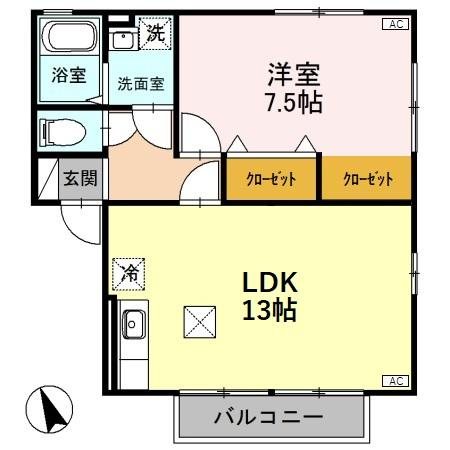 クレストハイツB 間取り