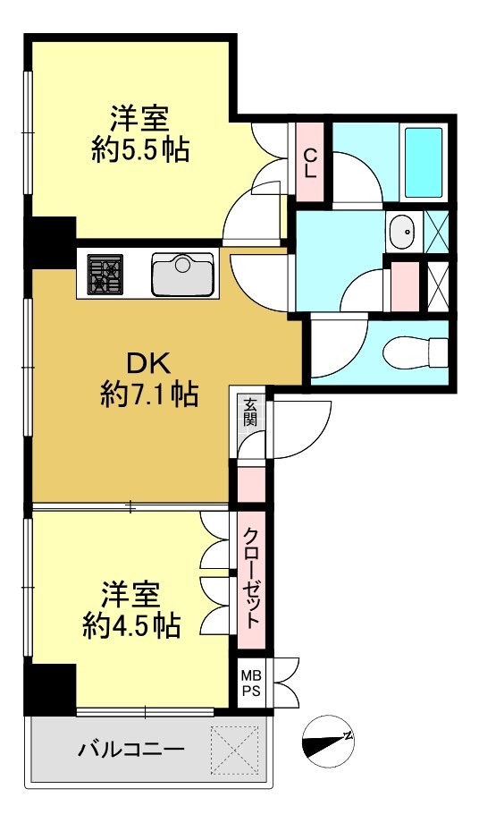 サウスタウン妙蓮寺2 間取り