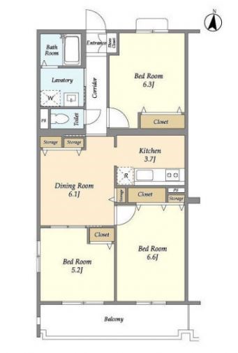 オーキッドレジデンス港北綱島ウエスト 間取り