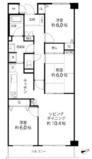 T’s garden横浜岸根公園 間取り