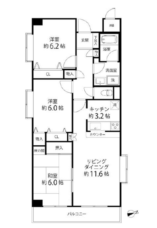 T’s garden横浜岸根公園 間取り