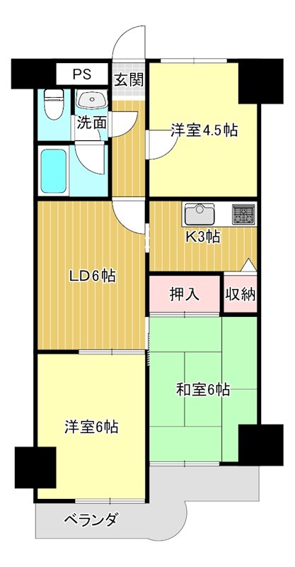 マック綱島コート 間取り