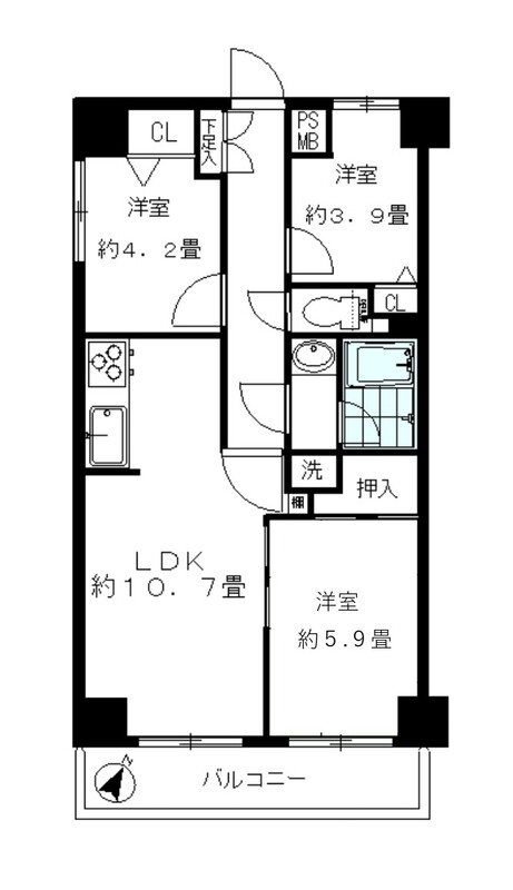 HARU菊名Ⅰ 間取り