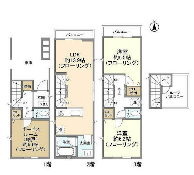 平間戸建23 間取り