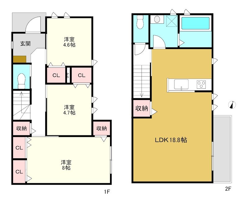 上丸子山王町貸家 間取り