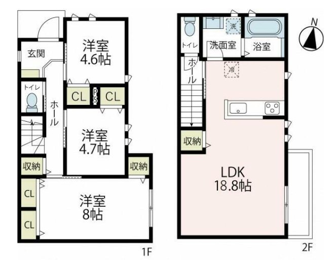 上丸子山王町貸家 間取り