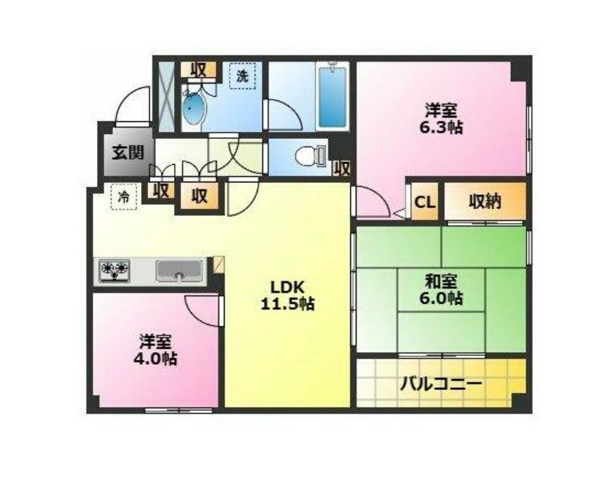 神奈川県川崎市中原区井田三舞町 間取り