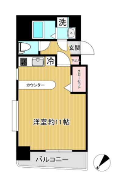 グリフィン新横浜・伍番館 間取り