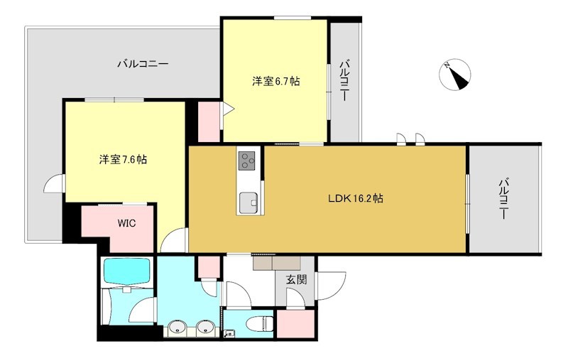神奈川県川崎市中原区木月住吉町 間取り