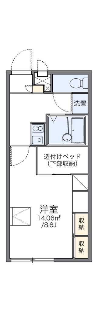 レオパレスＢｅａｔａ　ｍｏｎｓ 間取り