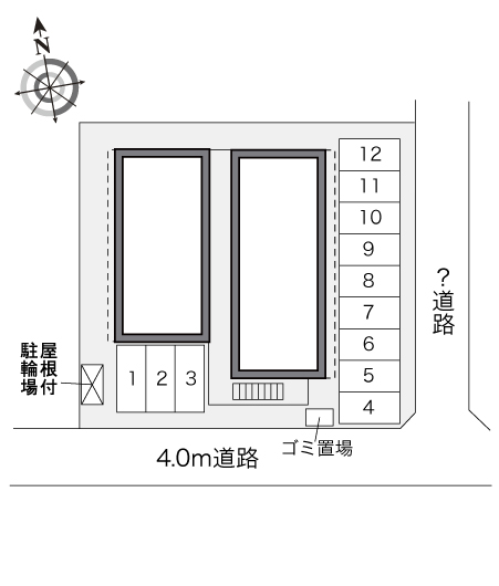 レオパレスシエナ帯山 駐車場
