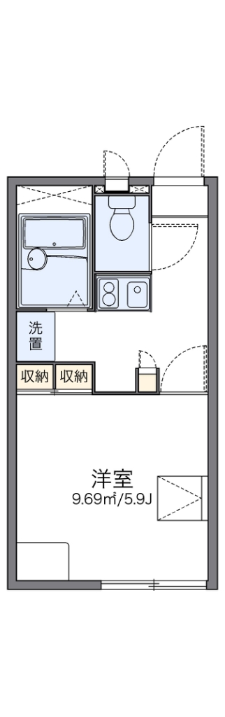 レオパレスユニバサイド黒髪 間取り