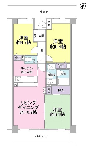 ウィスティリア中田 間取り
