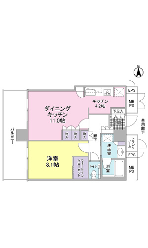 マークス・ザ・タワー清水 間取り