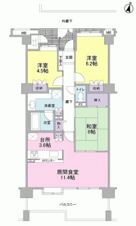 メゾン・グランツ藤枝 間取り