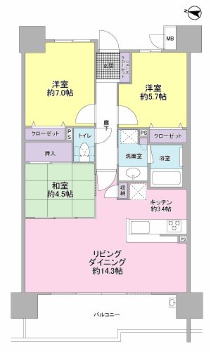 サーパス藤枝青木中央公園 間取り