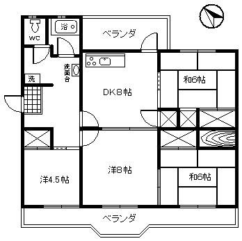 西諫早ハイツC棟 間取り