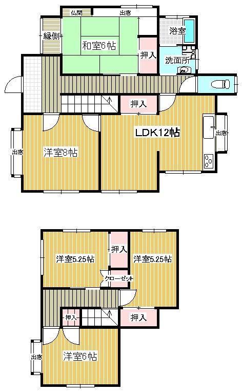 貝津町貸家 間取り