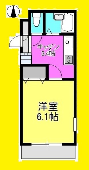 カームネスト2 103号室 間取り
