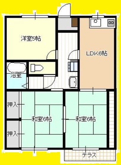 ガーデンオオツ 102号室 間取り