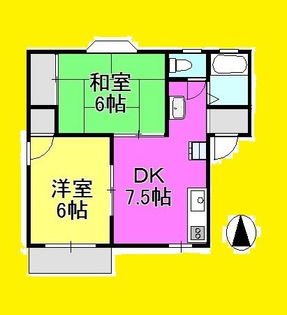 ドリームハイツB 201号室 間取り