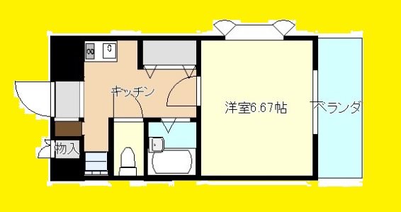 ホワイトパレス万年青 501号室 間取り