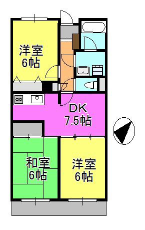 パストラル南橋本 205号室 間取り