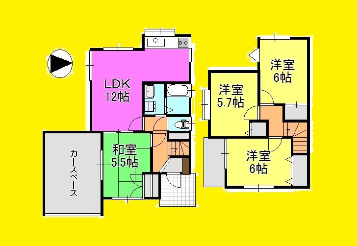 宮下本町3丁目貸家 間取り